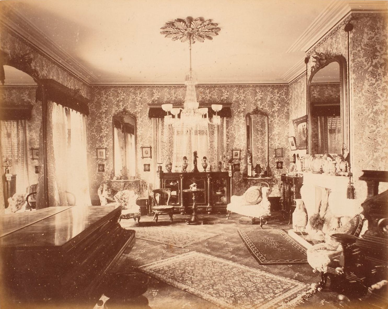 Drawing room, Clifton, Kirribilli Point, around 1888 / photographer unknown